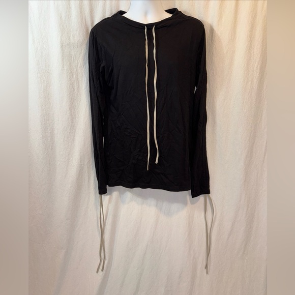 Brand New Jonny Cota Drawstring Long Sleeve Shirt In Black - Size Medium - Picture 2 of 13